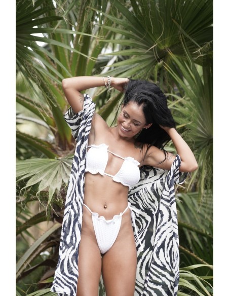 BIKINI SQUARES VUELOS BLANCA REVERSIBLE